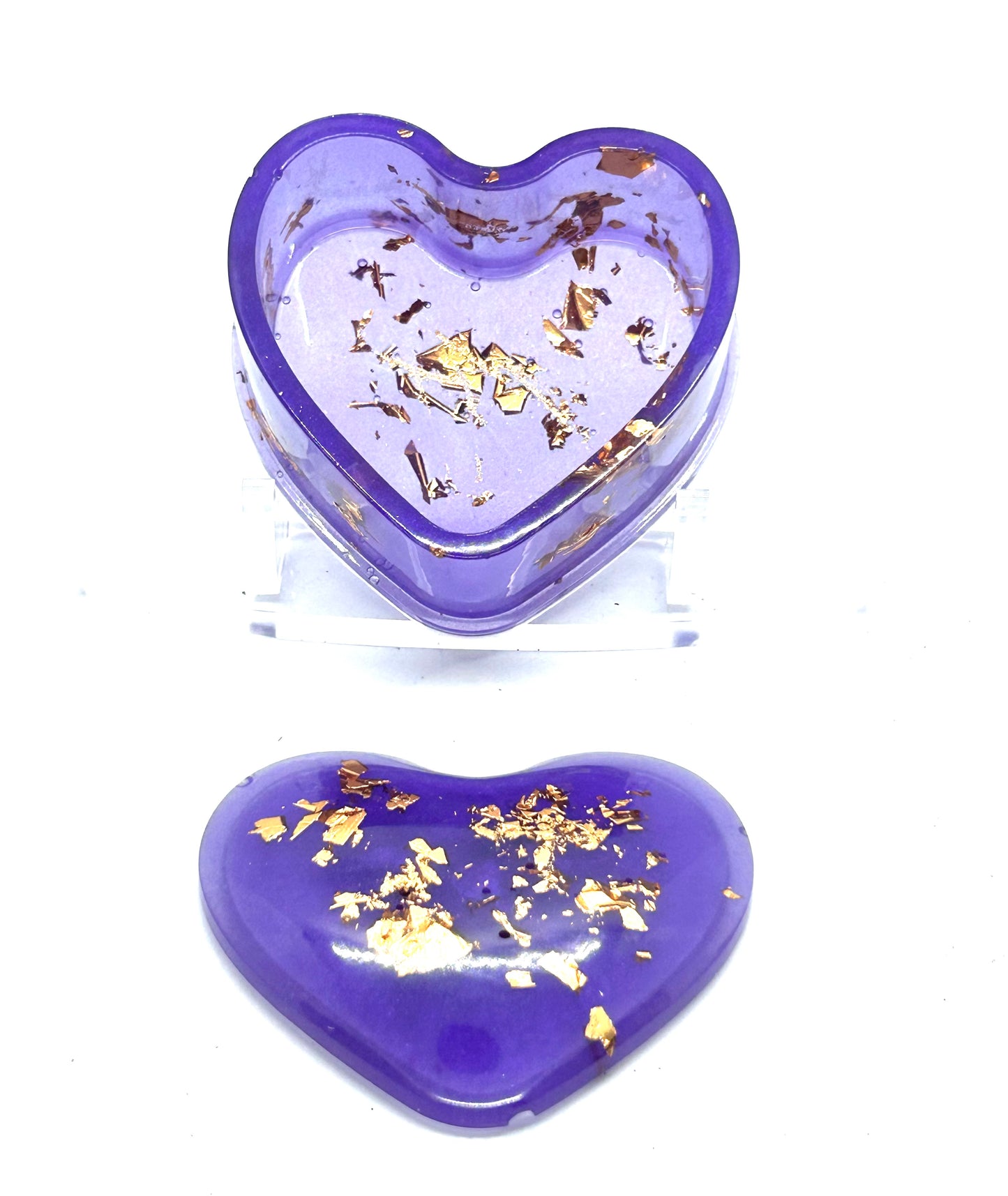Heart Shaped Resin Trinket Box