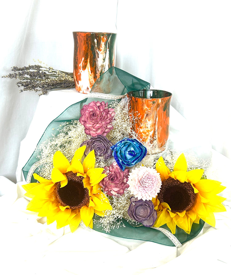 Sip in Style: Paint-Poured Glass Collection