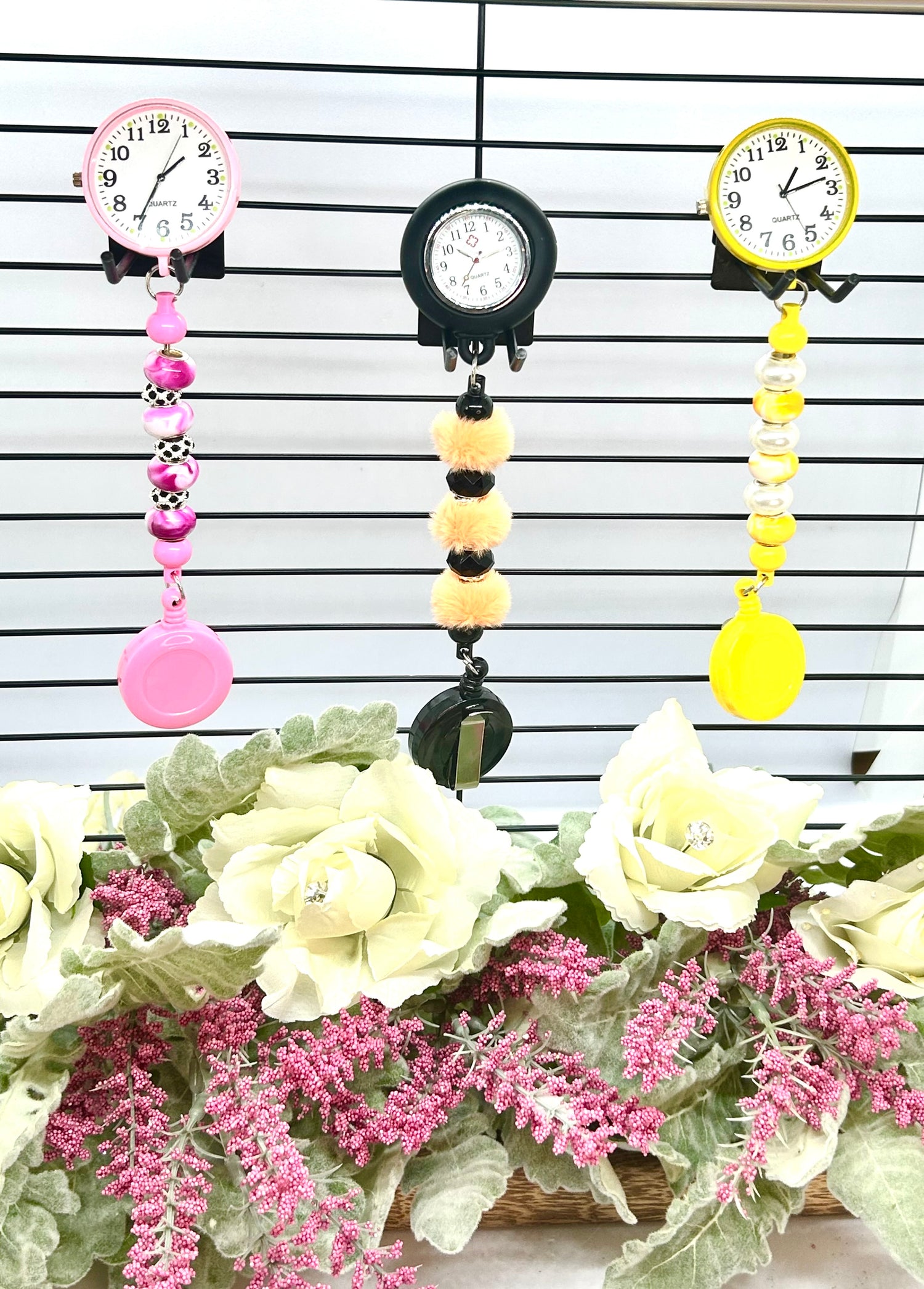 Time & Style: Beaded Badge Holders with Clocks Collection
