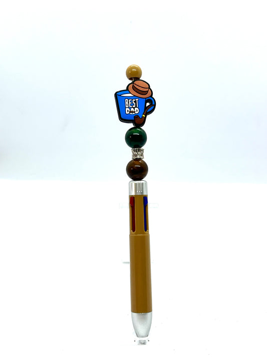 Brown Multi Color Ink Pen
