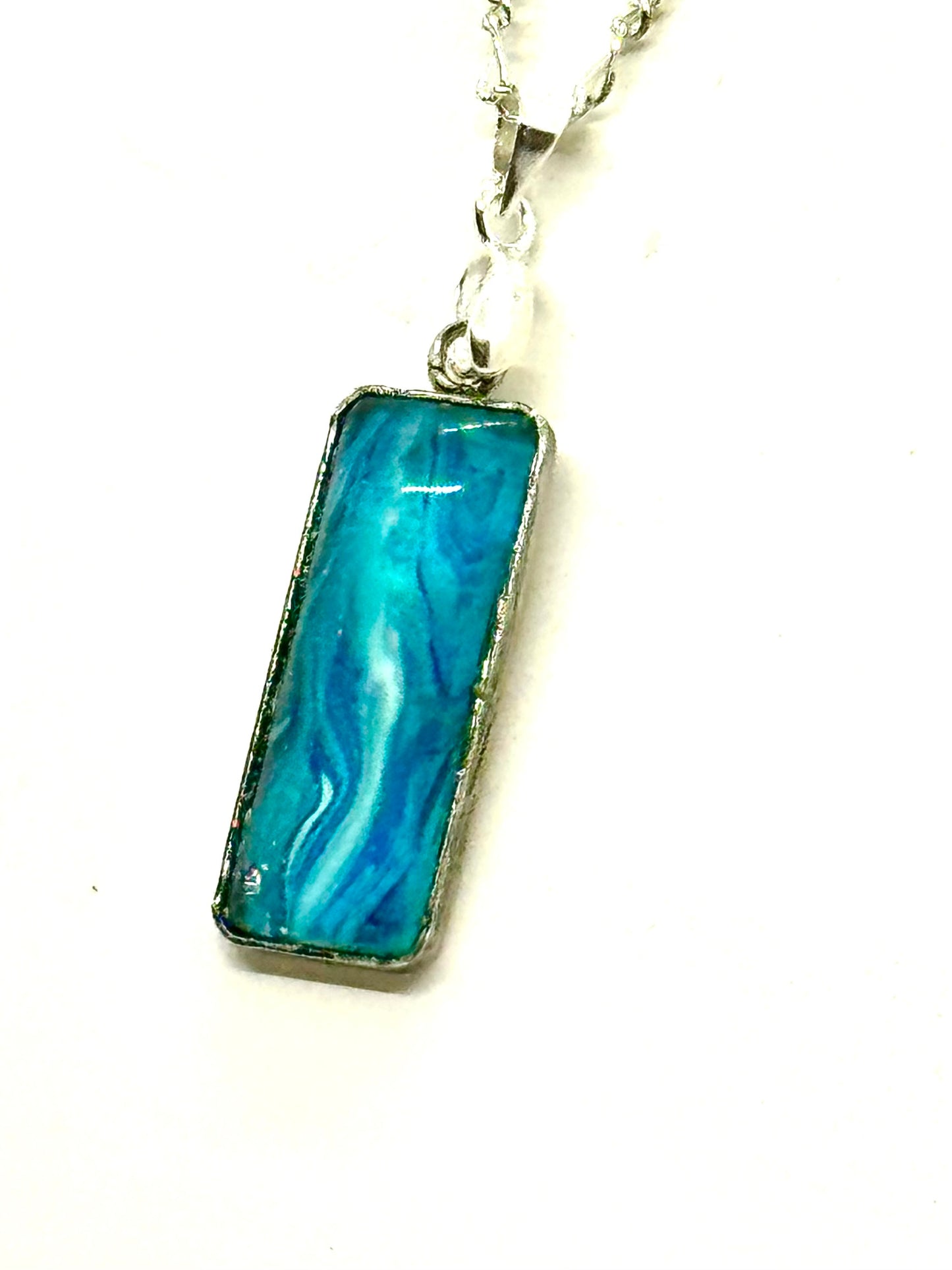 Paint Pour Necklace #11