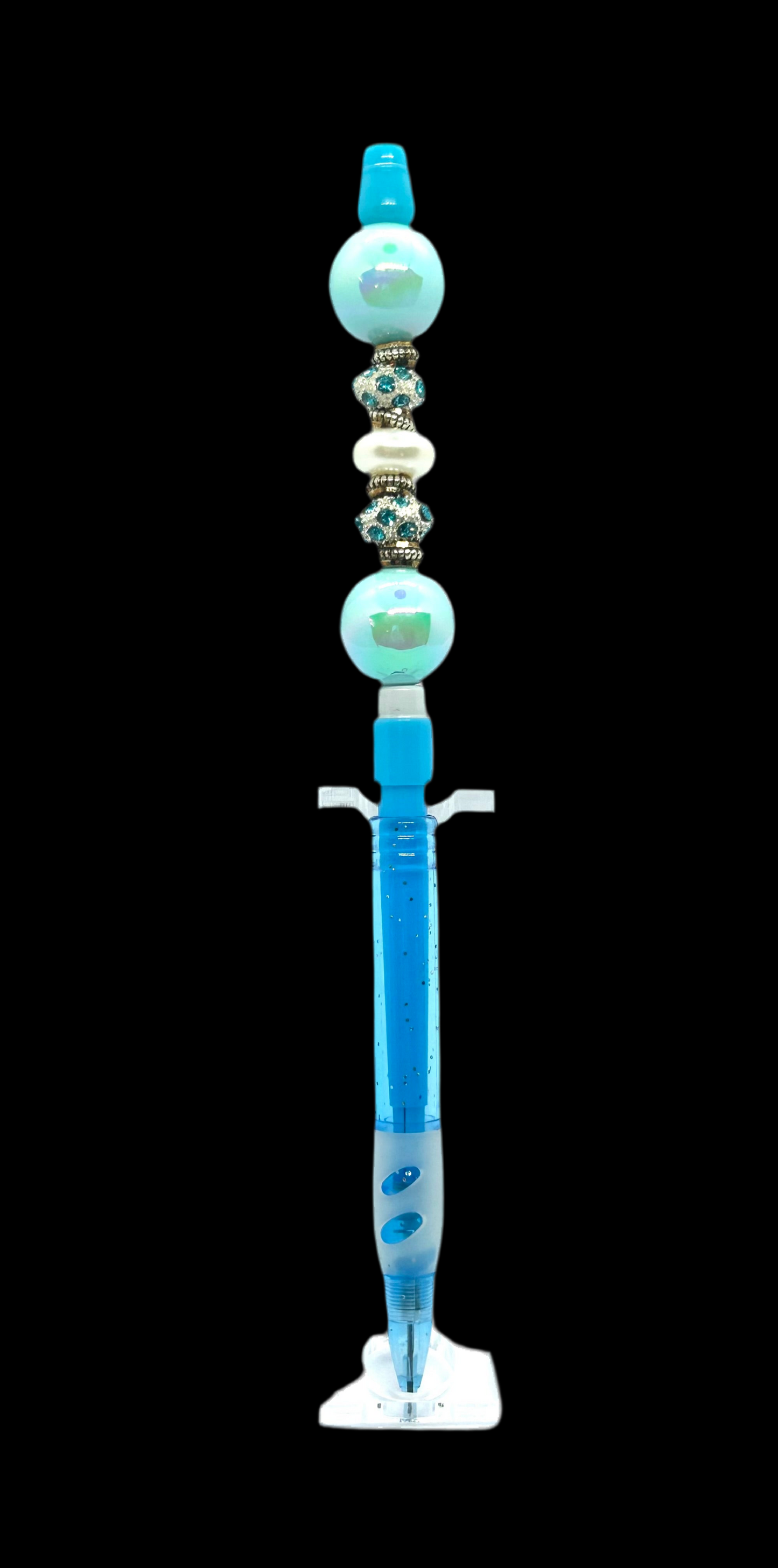 Blue Beaded Pencil
