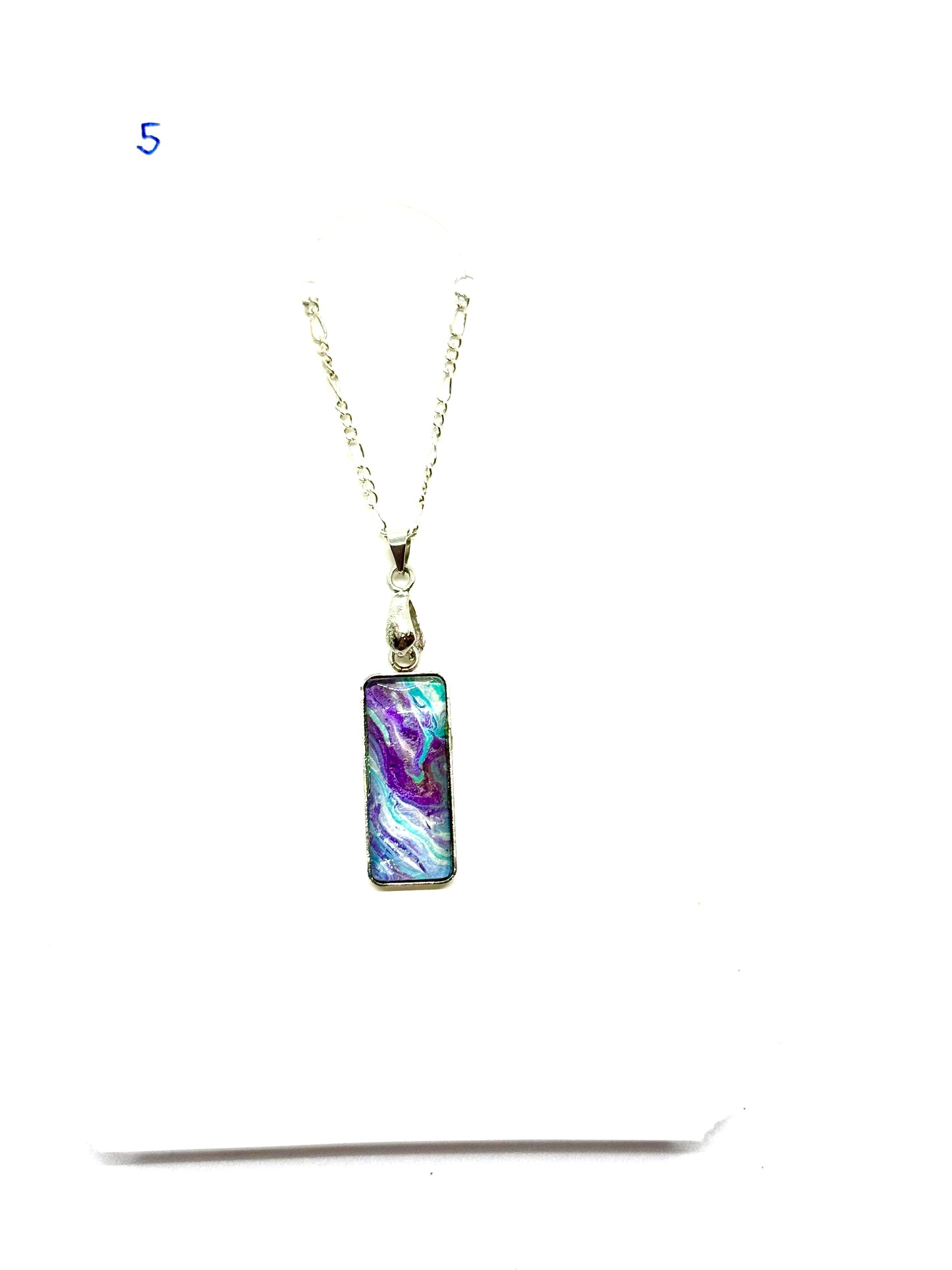 Paint Poured Necklace #5