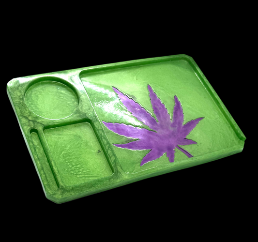 Marijuana Leaf Rolling Tray