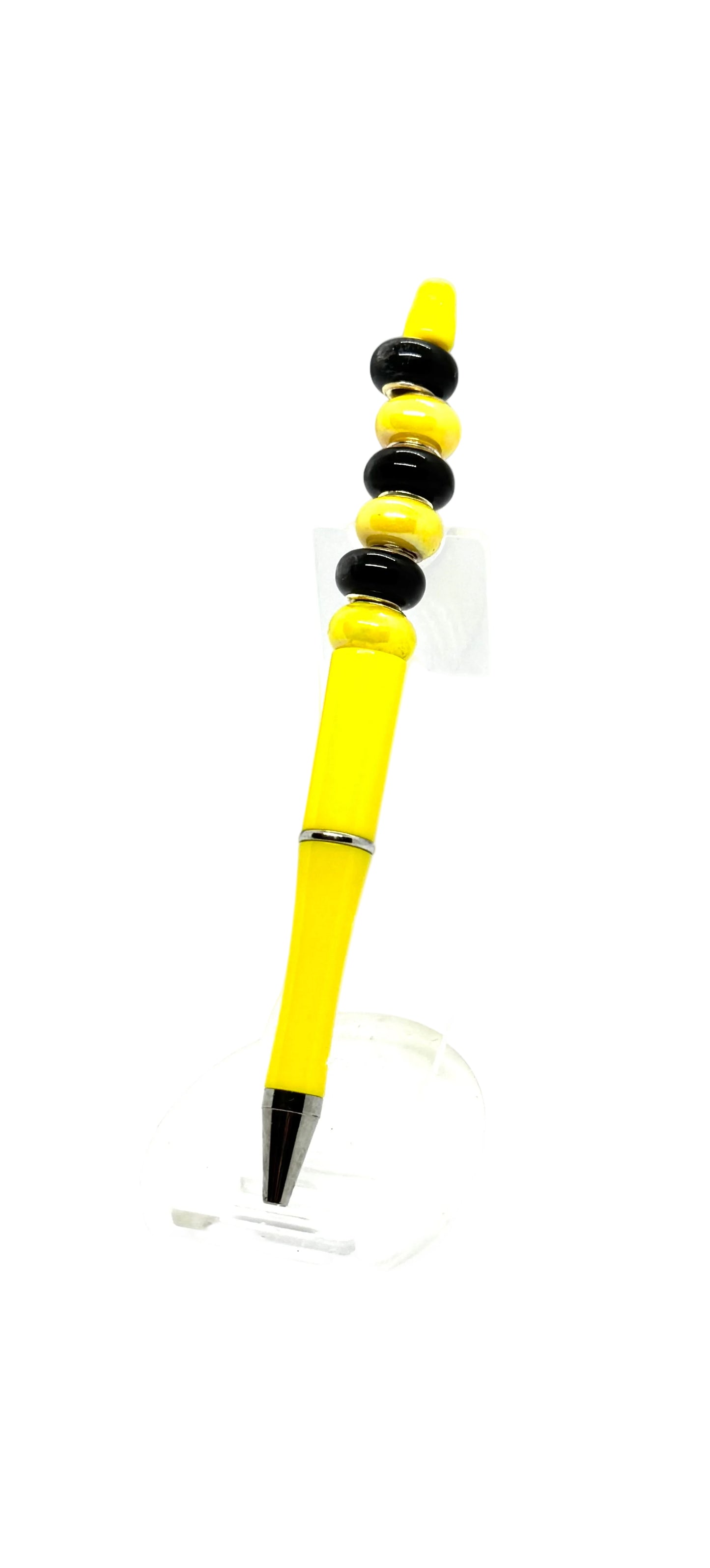 Black & Yellow Beaded Pen