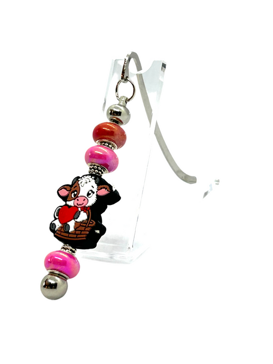 Cow Metal Shepherds Hook Bookmark