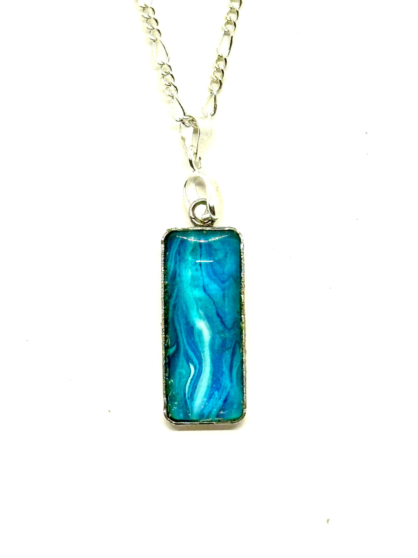 Paint Pour Necklace #11