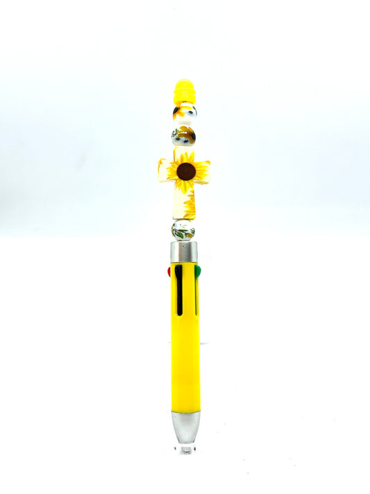 Yellow Multi Color Ink Pen