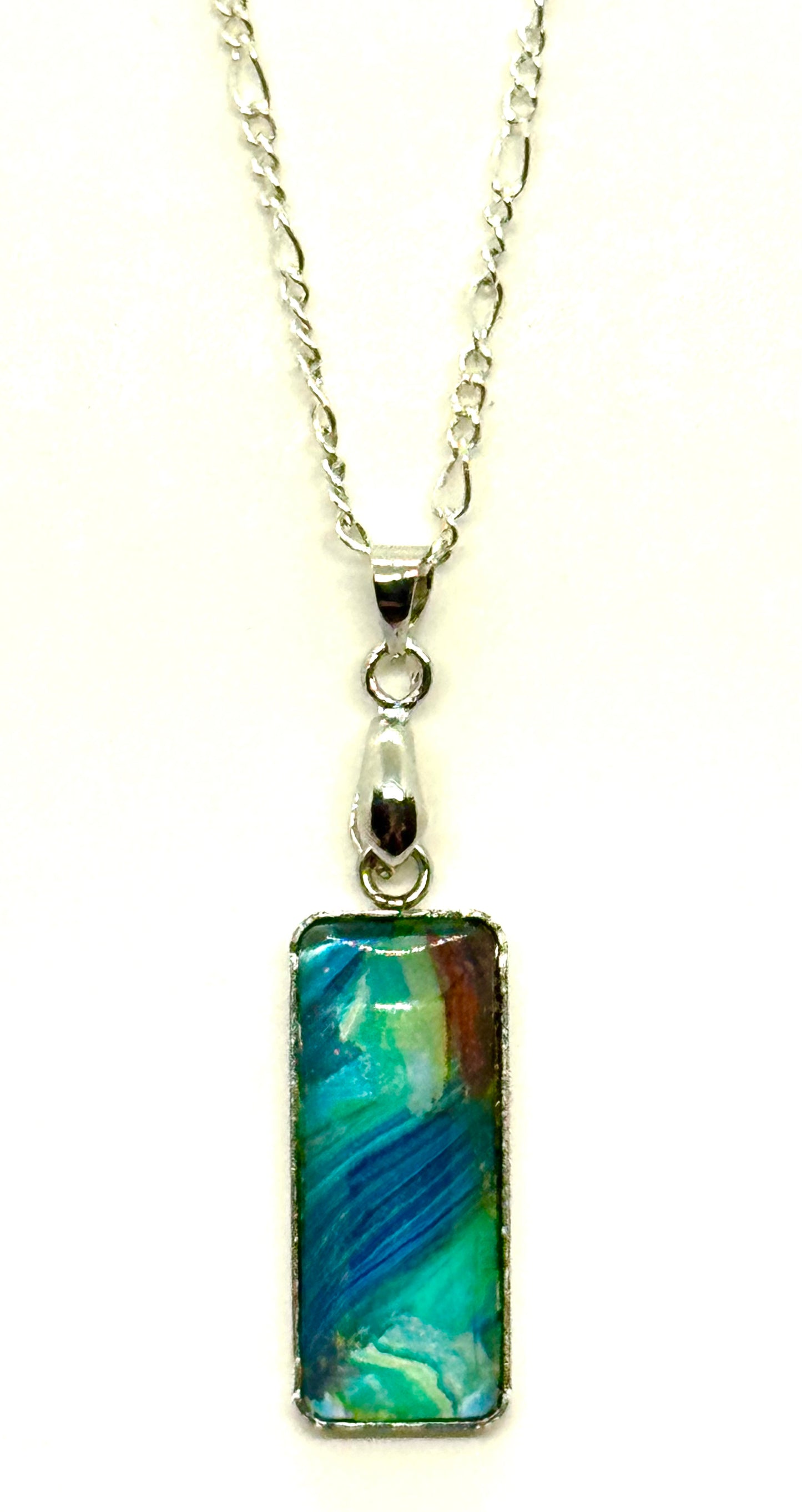 Paint Poured Necklace #10